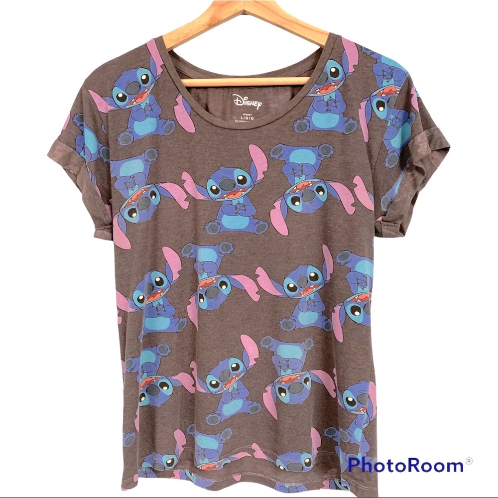 Lilo Stitch T-shirt Disney Gray Women’s Size Large